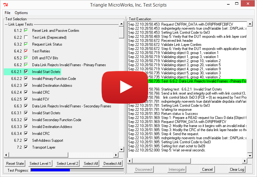 DNP3 and Modbus Conformance Testing Video